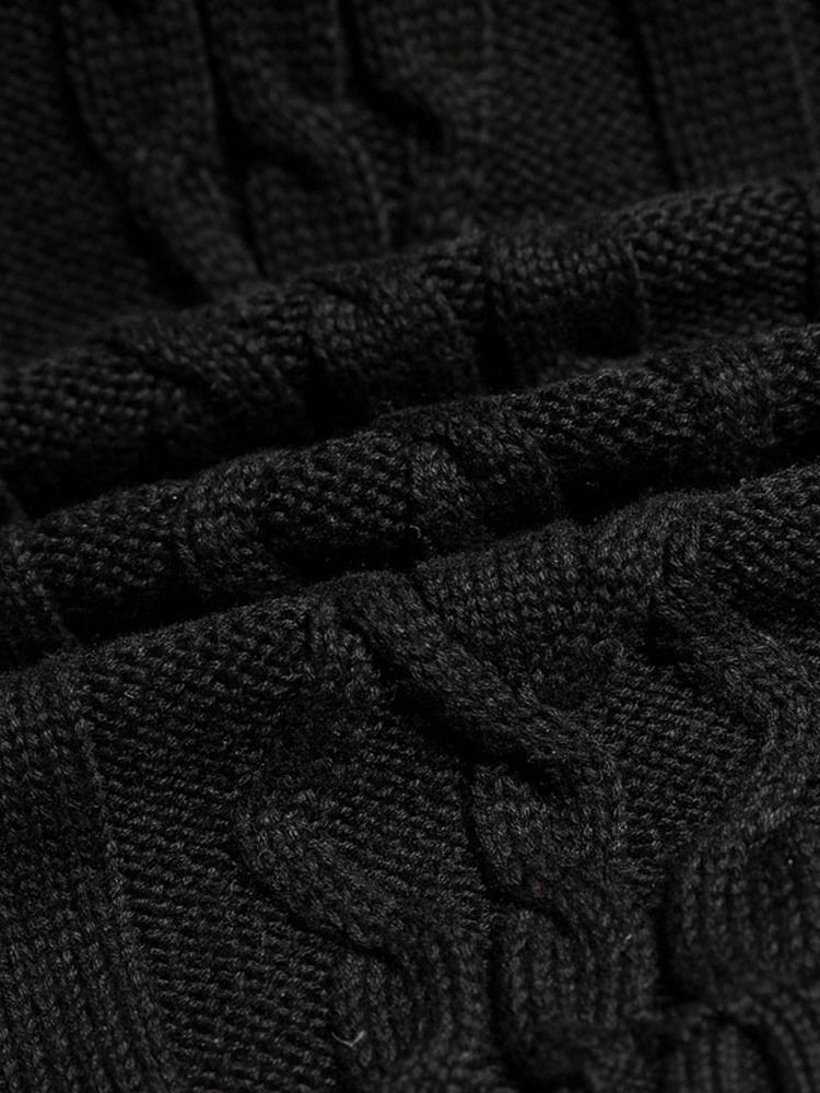 Einfarbig Rundhals Lässiger Gerader Herren Pullover
