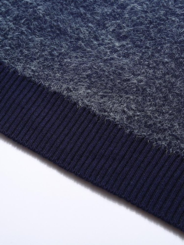 Europäischer Slim-pullover Mit Farbblock-standarddruck