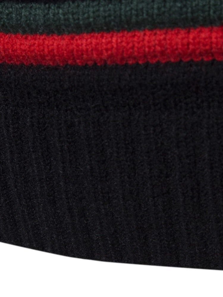 Farbblock Standard Herbst Casual Herren Pullover