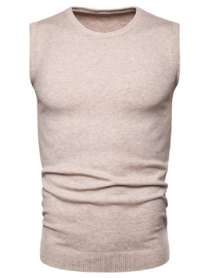 Normaler Schmaler Herrenpullover Mit Rundhalsausschnitt