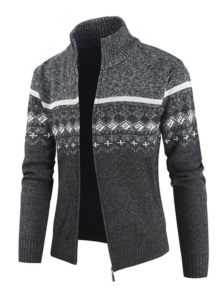 Standard-farbblock-winter-männer-slim-pullover