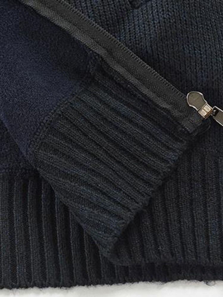 Standard-farbblock-winter-männer-slim-pullover