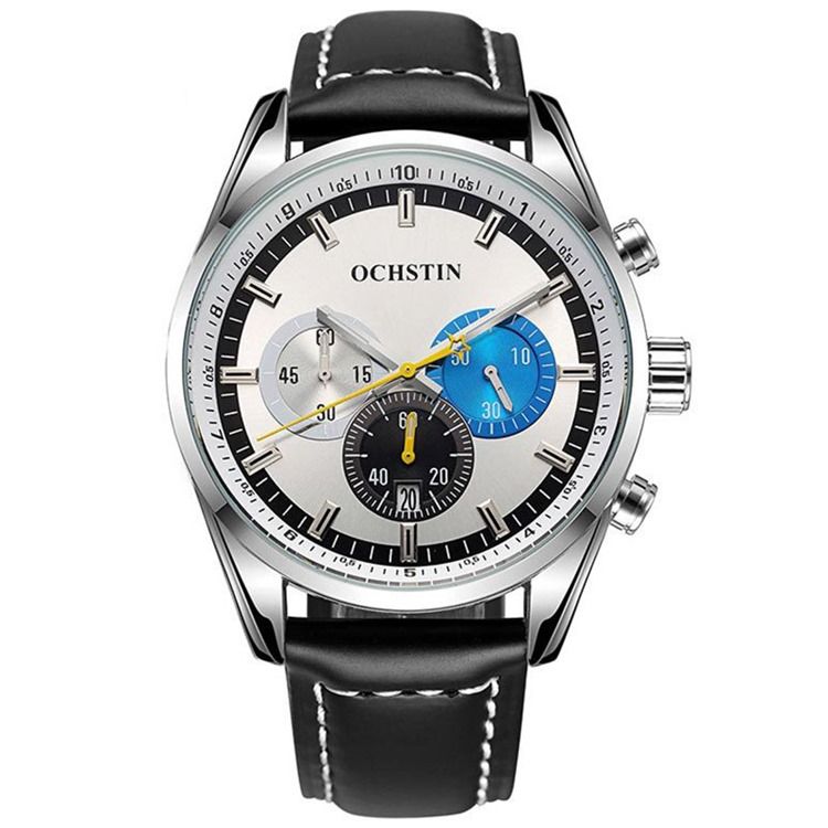 Jyy Herren 6 Zeiger Multifunktions 30m Wasserdichte Uhr