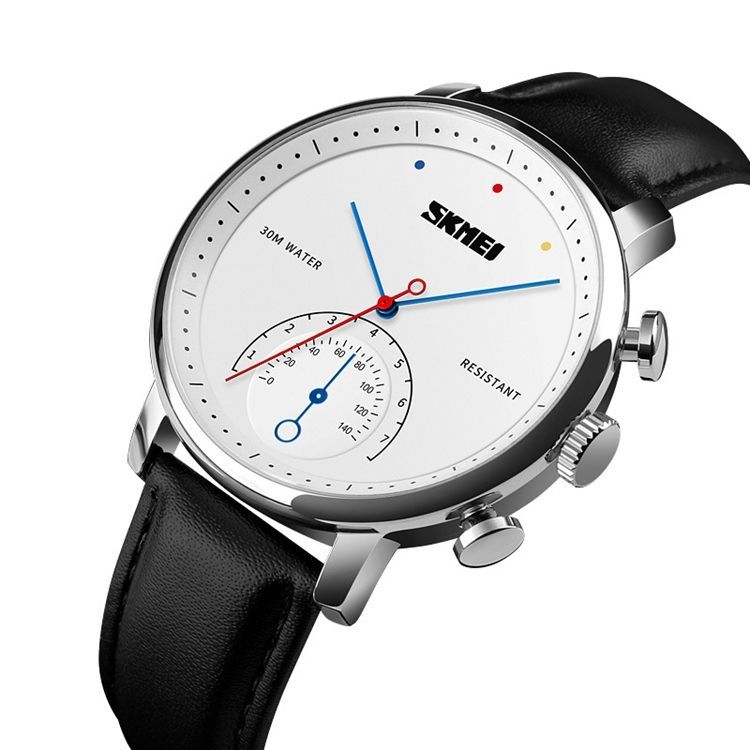 Leder Herrenuhr Mit Großem Zifferblatt