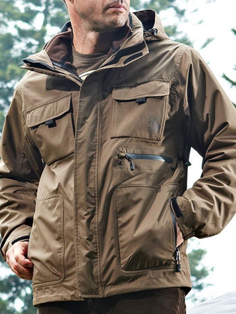 Herren Ski Anti-friction Nylon Taschen Zweiteiliger Anzug Herrenoberteile