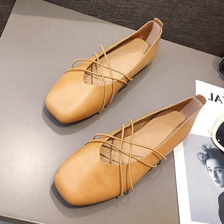 Pu-slipper Mit Eckiger Zehenpartie Für Damen