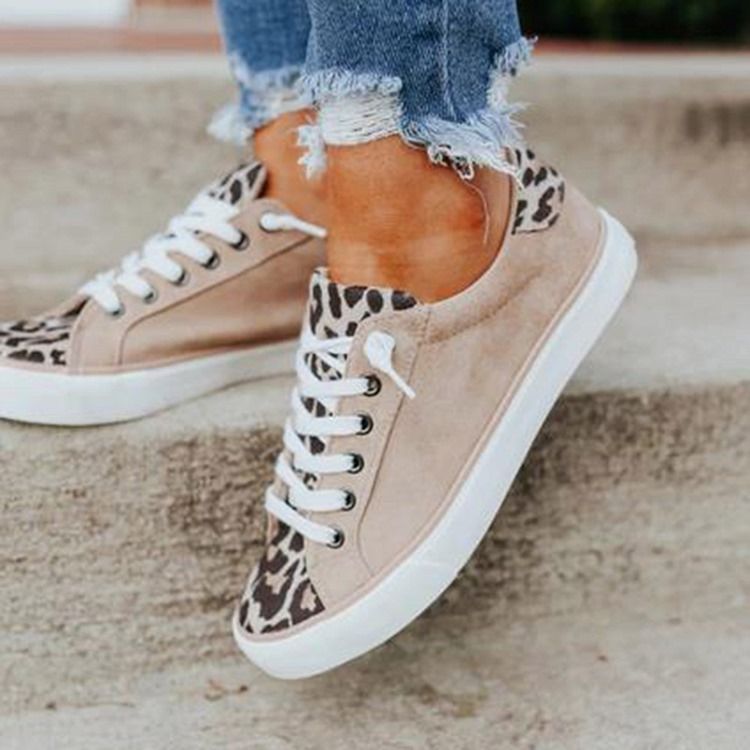 Round Toe Cross Strap Low-cut Upper Western Damen Sneakers