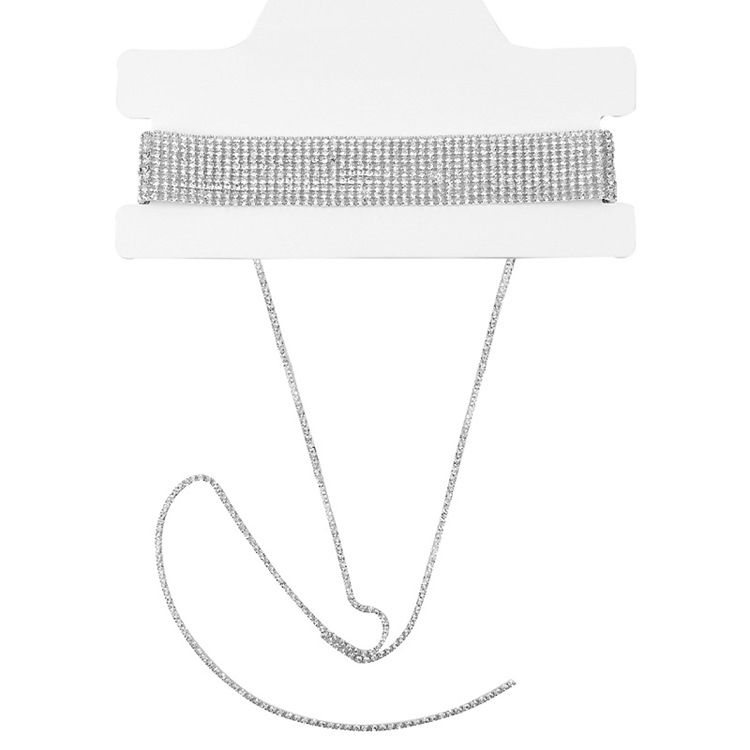 Funkelnde Chokerhalskette Mit Strasssteinen