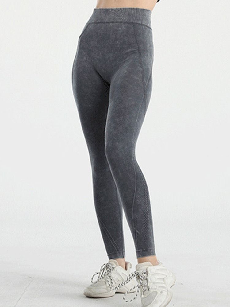 Damen Anti-schweiß Solid Nylon Patchwork Badminton Ganzkörperhose Yogahose Hohe Taille Tiktok Leggings