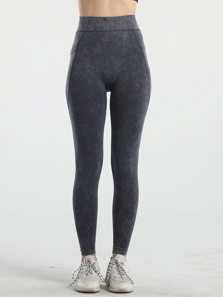 Damen Anti-schweiß Solid Nylon Patchwork Badminton Ganzkörperhose Yogahose Hohe Taille Tiktok Leggings