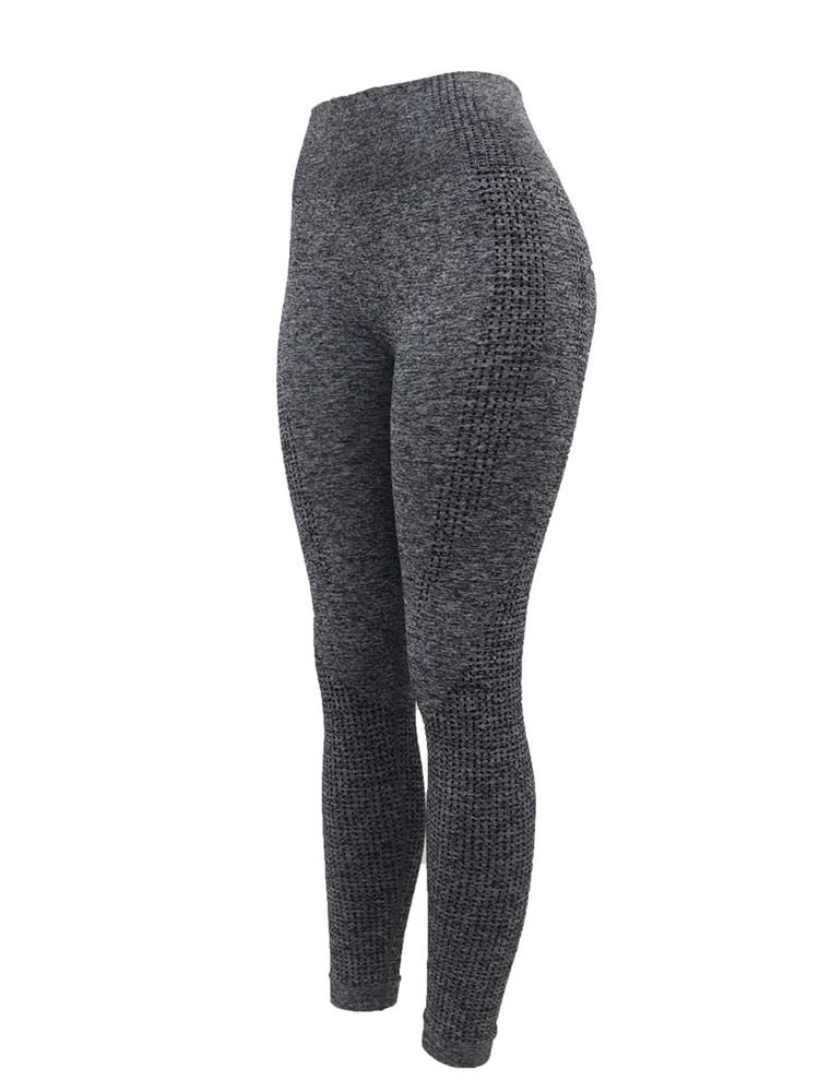 Damen Polyester Solide Nahtlose Gelenk Atmungsaktiv Weibliche Knöchellange Yogahose Hohe Taille Tiktok Leggings
