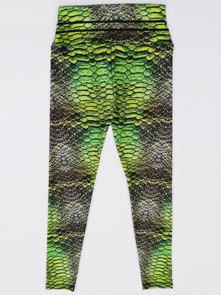 Frauen Serpentin Print Gym Sport Leggings Mit Hoher Taille Yogahosen Tiktok Leggings Mit Hoher Taille