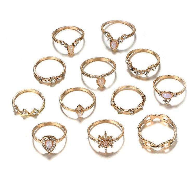 Legierung Vintage Diamantringe