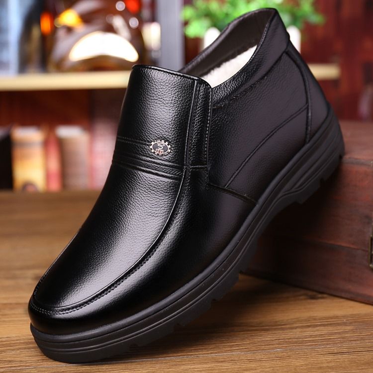 Einfarbige Mittelhohe Herren-winterstiefel