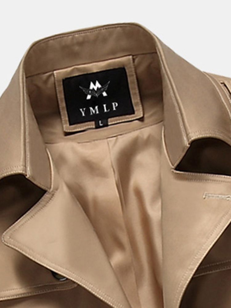 Einreihige Herren Trenchcoats Mit Schlichtem Revers