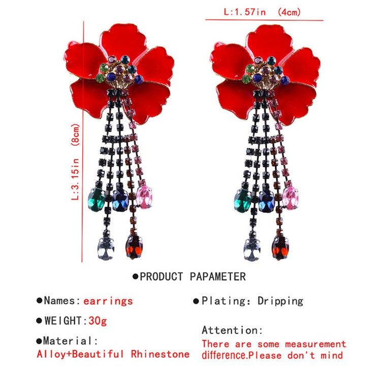 Blumen-pailletten-ohrringe