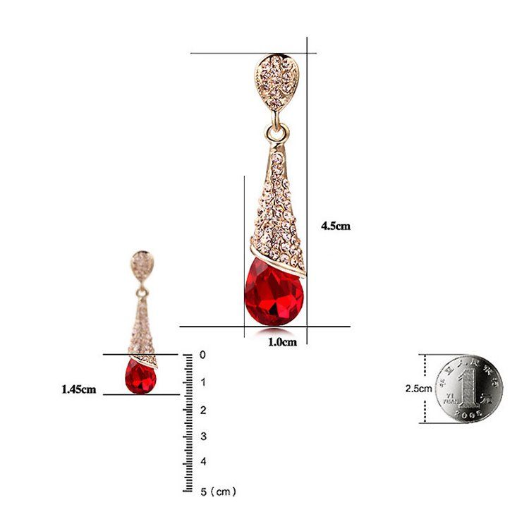 Lange Diamant-wassertropfen-ohrringe