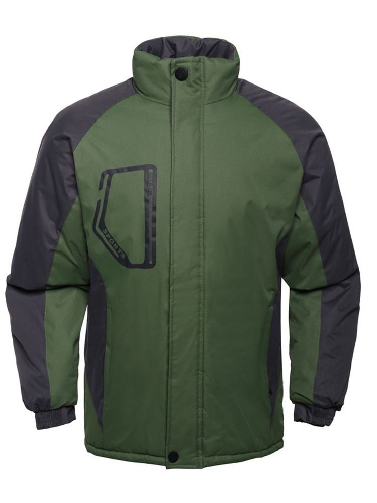 Block Stehkragen Casual Herren Daunenjacke