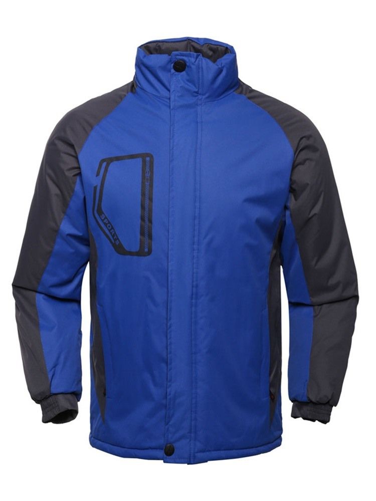 Block Stehkragen Casual Herren Daunenjacke