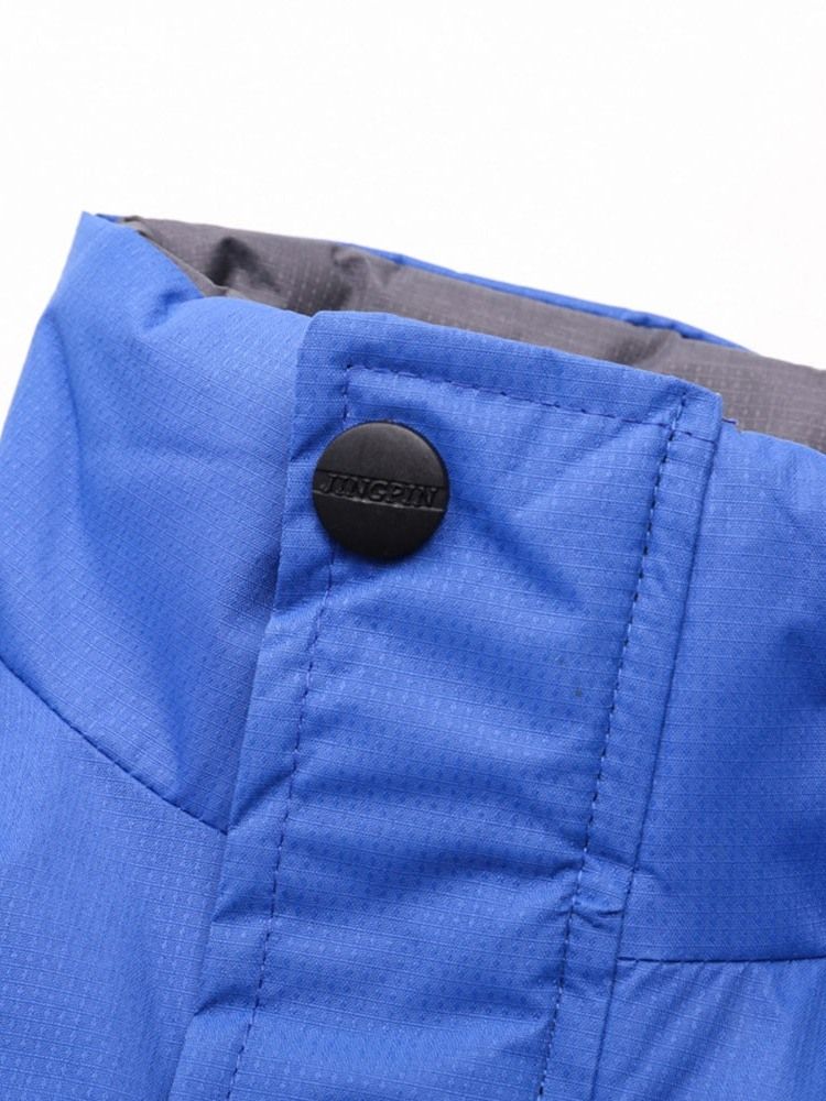 Block Stehkragen Casual Herren Daunenjacke