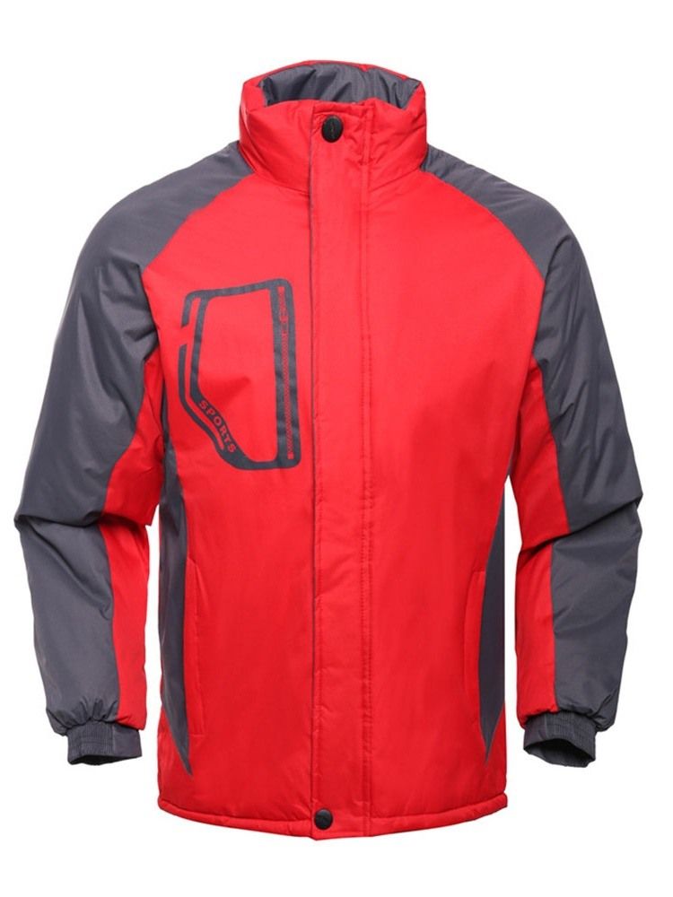 Block Stehkragen Casual Herren Daunenjacke