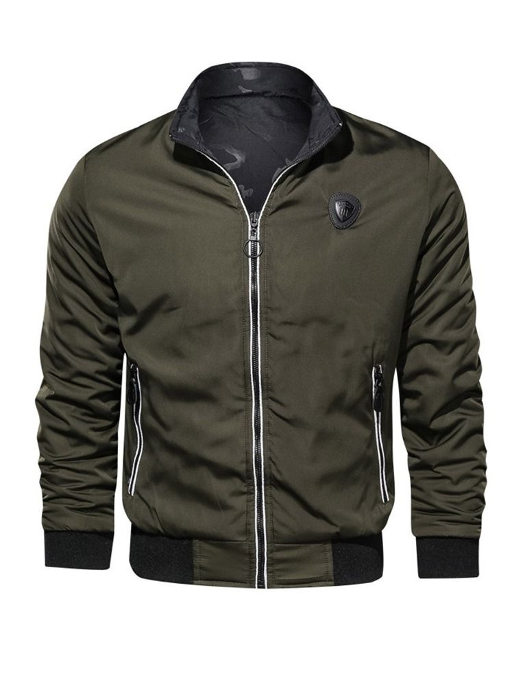 Color Block Stehkragen Herrenjacke
