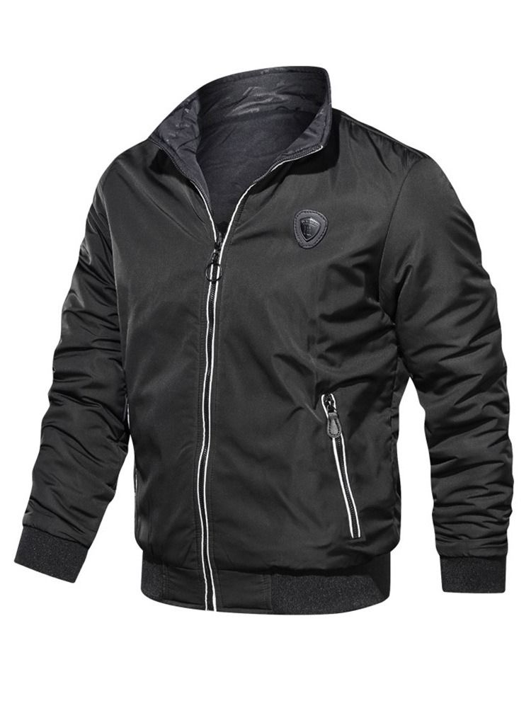Color Block Stehkragen Herrenjacke