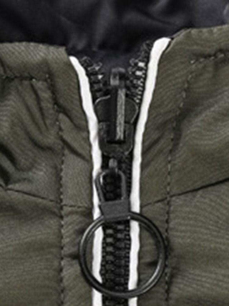 Color Block Stehkragen Herrenjacke