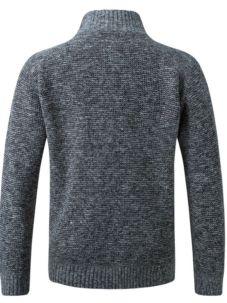 Color Block Stehkragen Reißverschluss Fall Lose Herrenjacke