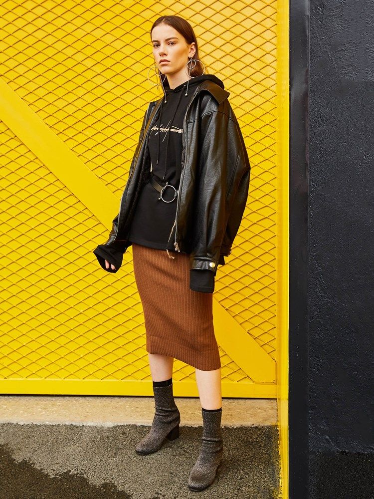 Damen-patchwork-jacke Mit Lockerer Reverstasche