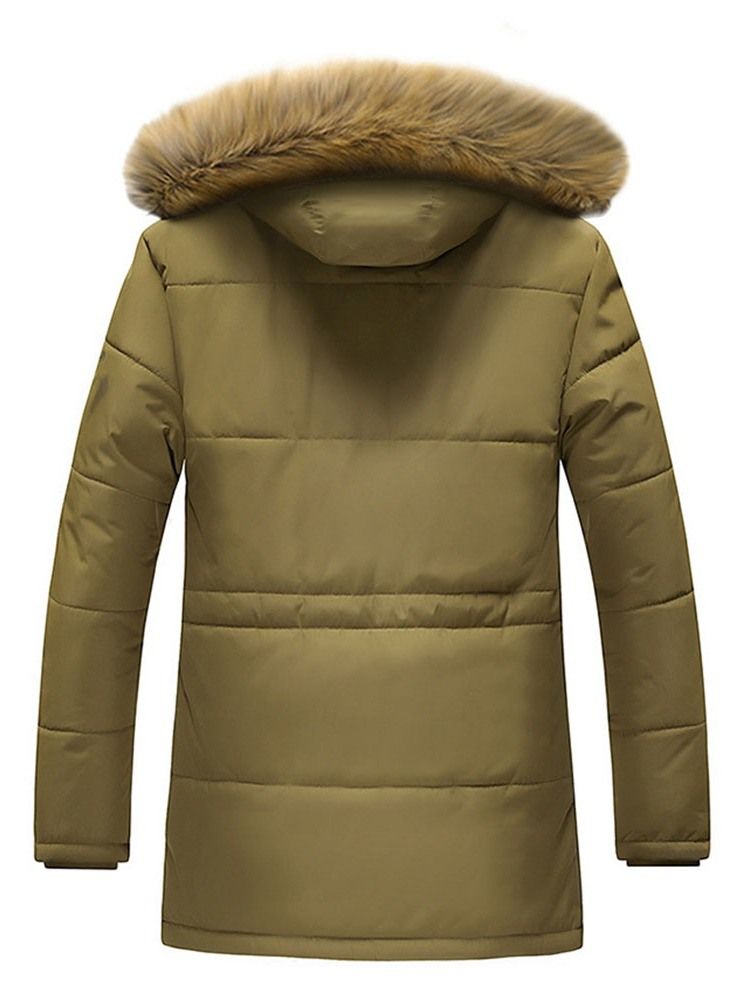 Daunenjacke Mit Kapuze Und Reißverschluss Für Herren