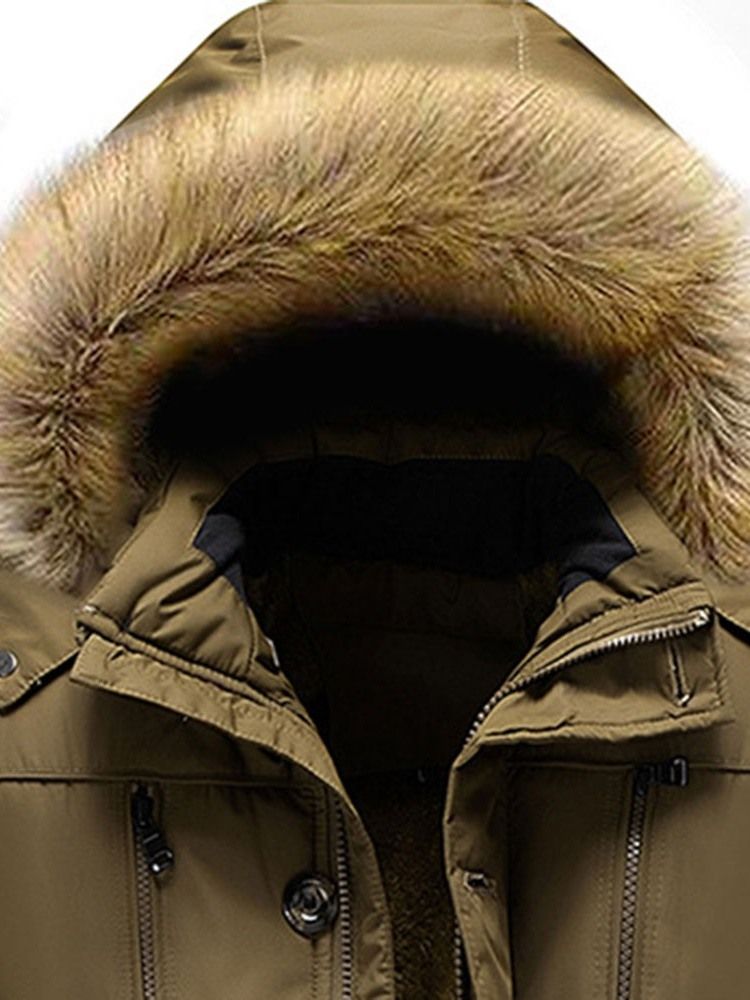Daunenjacke Mit Kapuze Und Reißverschluss Für Herren