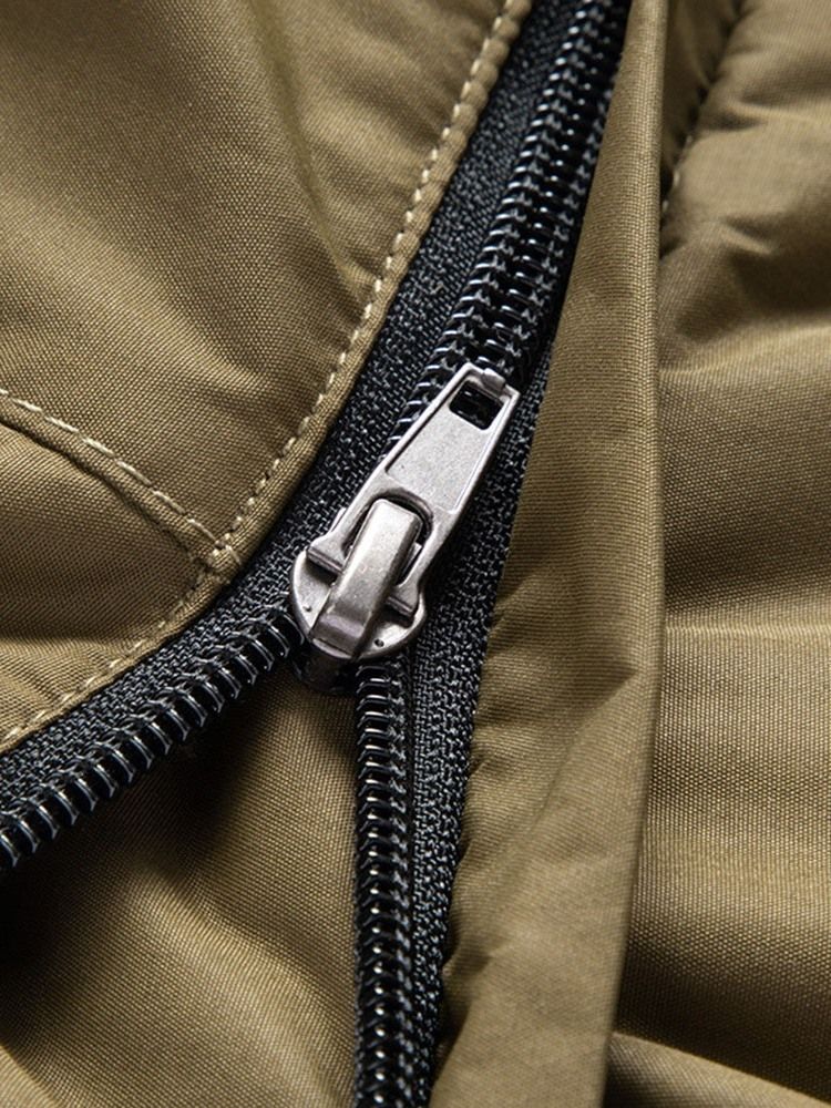 Daunenjacke Mit Kapuze Und Reißverschluss Für Herren