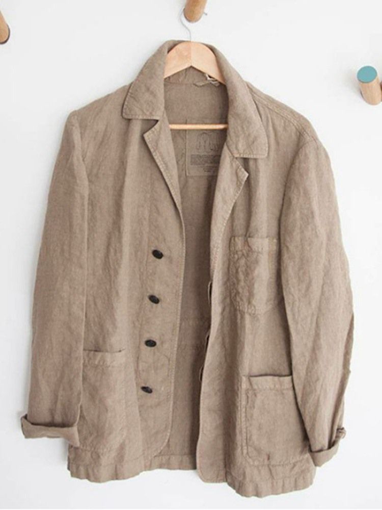Einreihige Schlichte Einreihige Herrenjacke Mit Reverstasche