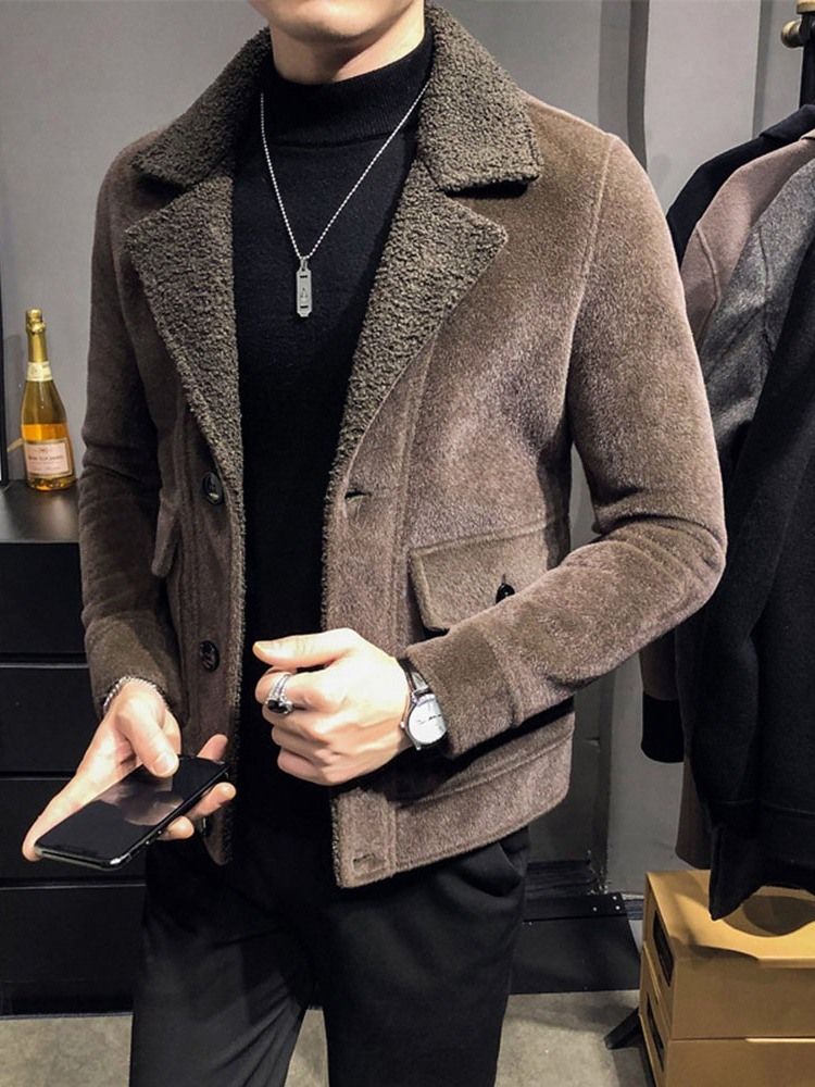 Koreanische Winterjacke Mit Dickem Einfachem Revers Mit Revers
