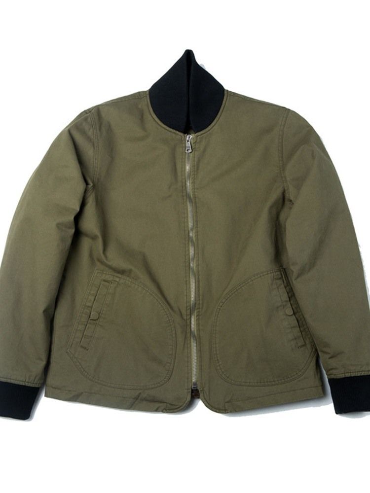 Patchwork Color Block Stehkragen European Zipper Herrenjacke