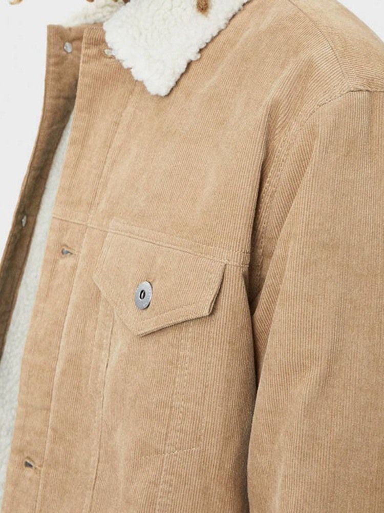 Patchwork Dickes Revers Casual Herrenjacke