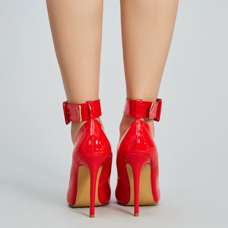 Damen Pumps Mit Schlichtem Stiletto-absatz In Rot