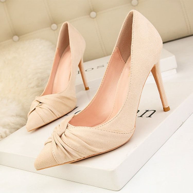 Damen-schuhe Mit Spitzer Zehe Und Stilettoabsatz Einfarbig Dünne Schuhe