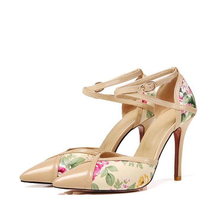 Pumps Mit Spitzer Zehenpartie Und Pu-schnalle Für Damen