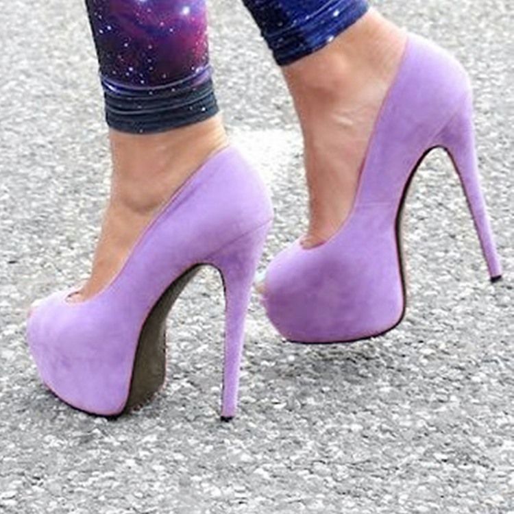 Sexy Plain Plateau Stiletto-absatz Damenschuhe