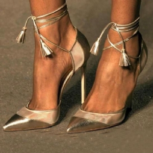 Spitze Stiletto Sandalen Für Damen