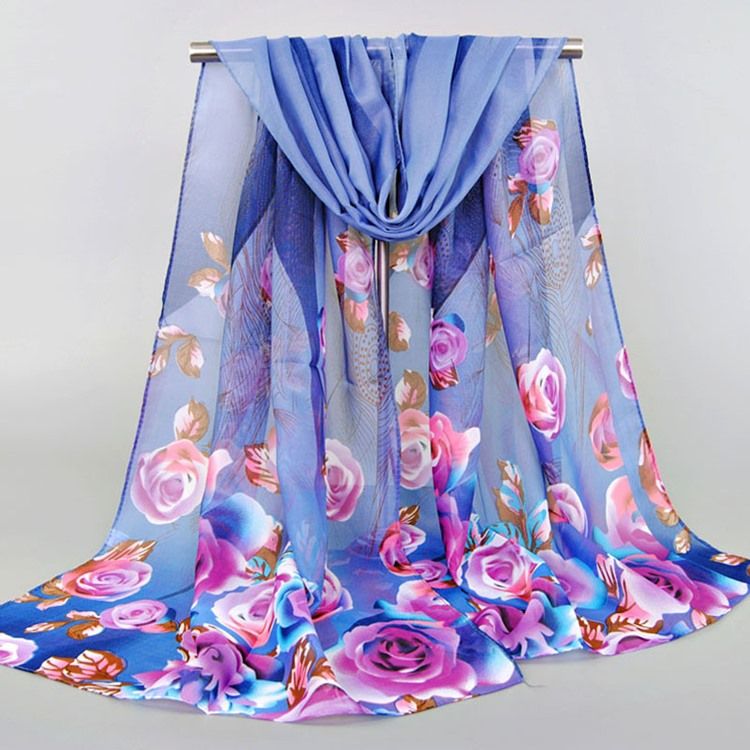 All Match Chiffon Bedruckter Damenschal