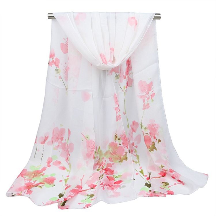Anmutiger Schal Mit Pflaumenblüten-print Für Damen