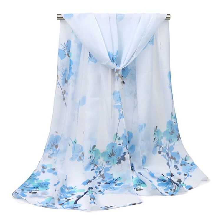 Anmutiger Schal Mit Pflaumenblüten-print Für Damen