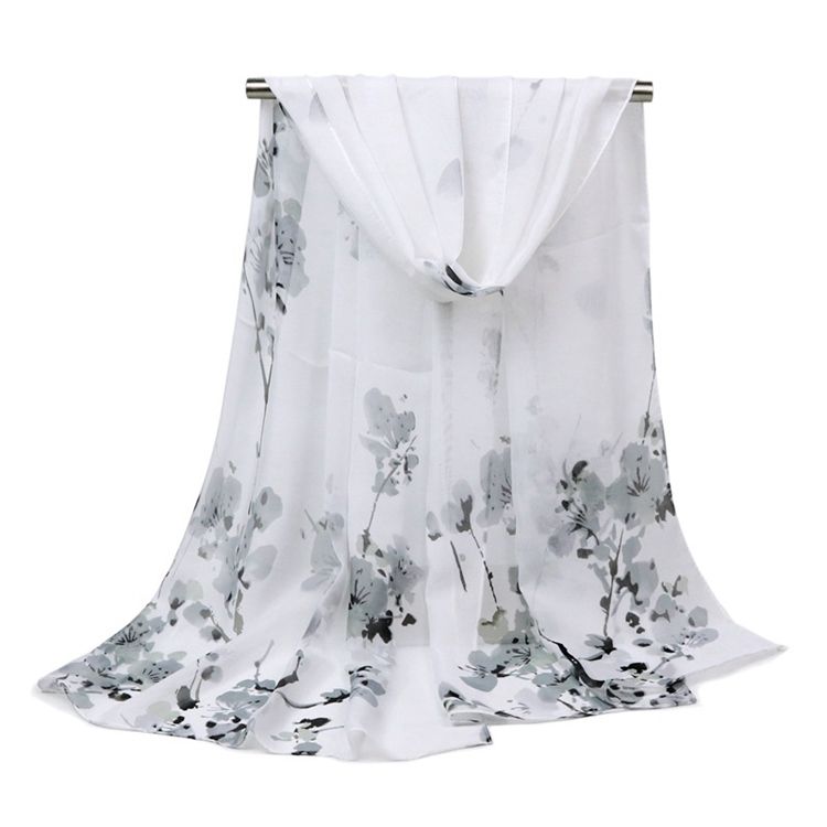 Anmutiger Schal Mit Pflaumenblüten-print Für Damen