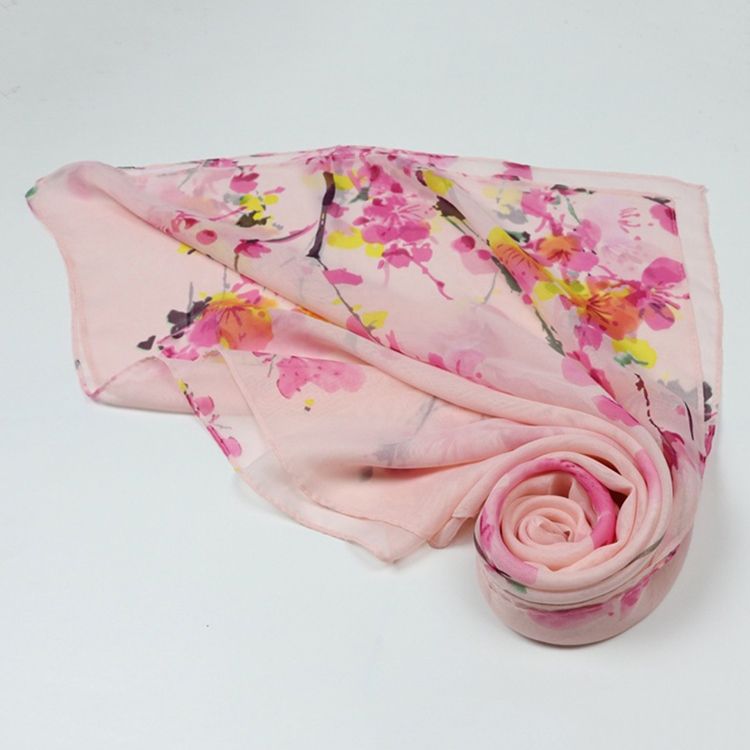 Anmutiger Schal Mit Pflaumenblüten-print Für Damen