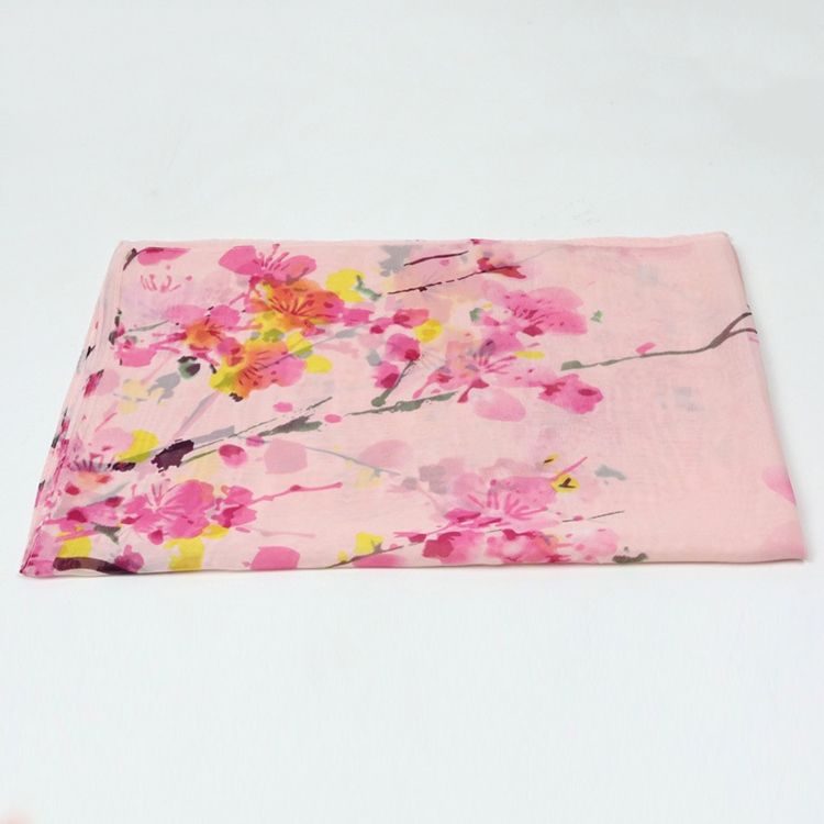 Anmutiger Schal Mit Pflaumenblüten-print Für Damen