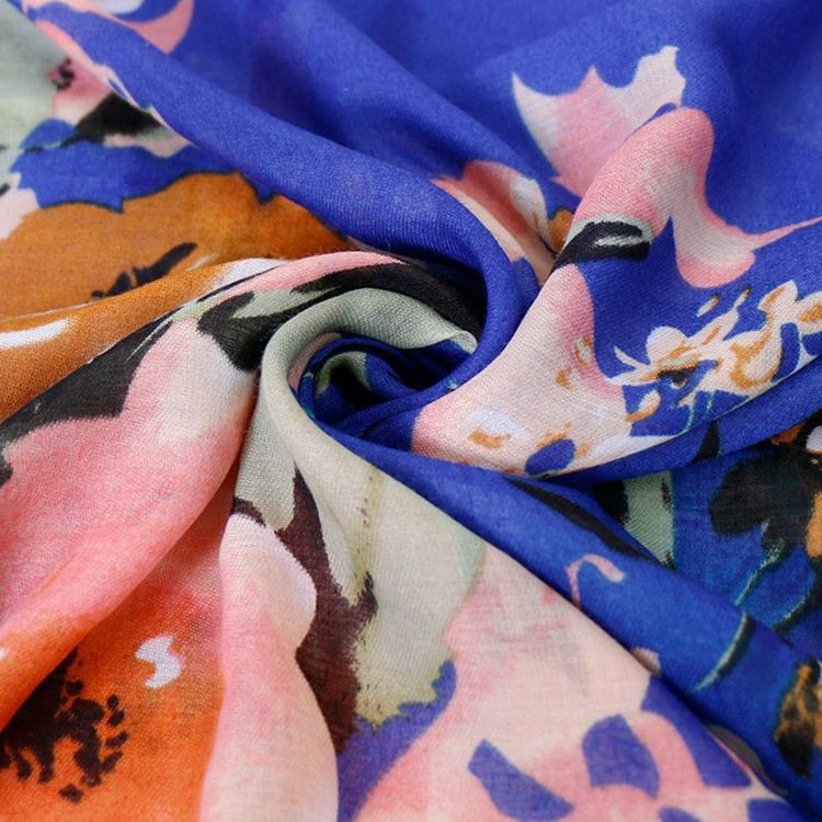 Damen-mode-blumenschal Aus Baumwolle