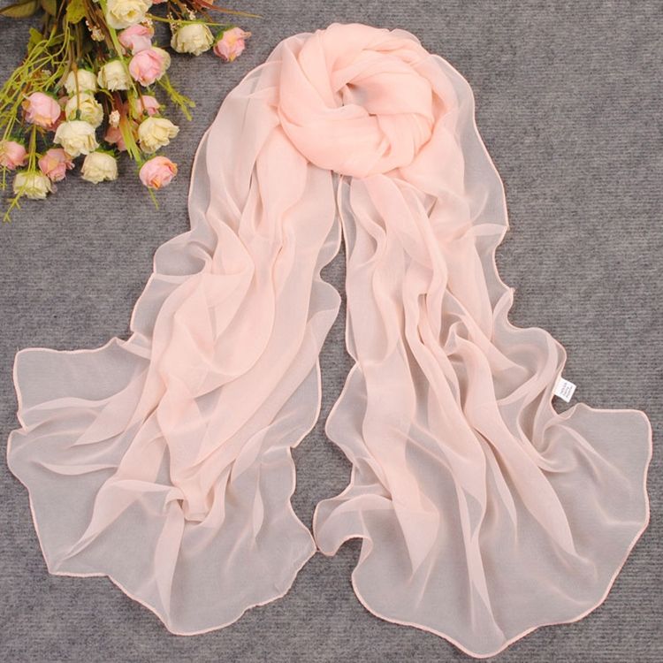 Damenmode Einfarbiger Chiffon-schal